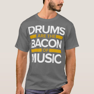 Camiseta Bateria de música Bacon 1