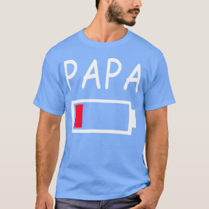 Camiseta Bateria de Papa Vazio Bateria de Pai Padre Energy