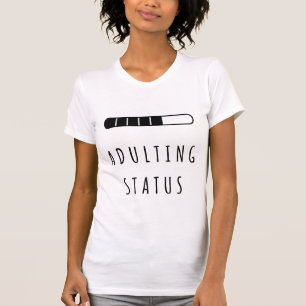 Camiseta Bateria de status de adição quase vazia