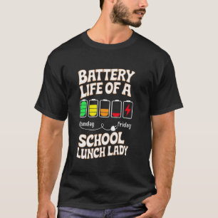 Camiseta Bateria de uma moça de almoço da escola para uma c