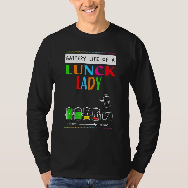 Camiseta Bateria De Uma Senhora De Almoço De Segunda A Sext (Frente)