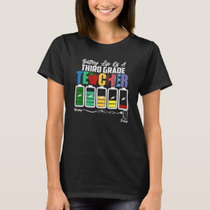 Camiseta Bateria De Vida De Professor De Terceiro Grau Segu