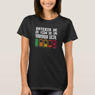 Camiseta Bateria De Vida De Un Trabajador Social