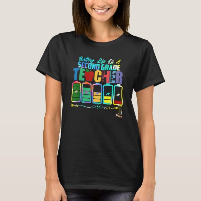 Camiseta Bateria De Vida Um Professor De Segundo Grau De Vo (Frente)