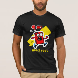 Camiseta Bateria Engraçada: Quando A Energia É Desgastada