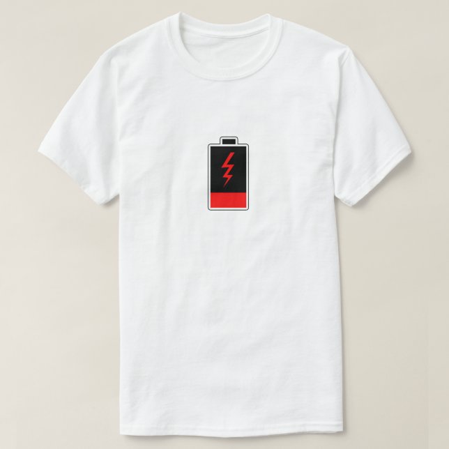 Camiseta Bateria fraca (Frente do Design)