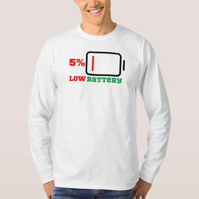 Camiseta Bateria fraca 5% (Frente)