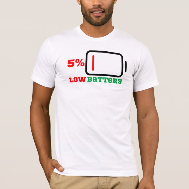Camiseta Bateria fraca 5% (Frente)