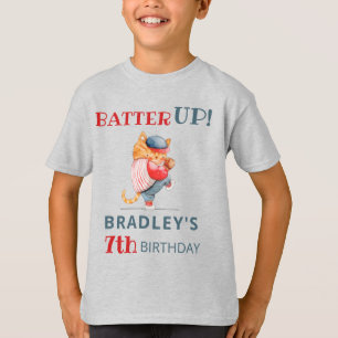 Camiseta Bateria Para Cima! Aniversário do Baseball Sports