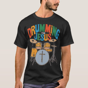 Camiseta Bateria Para Jesus Baterista e Percussionista