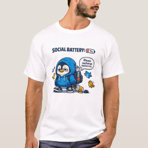 Camiseta Bateria Social 1 Por Cento Pinguim Engraçado Vetor