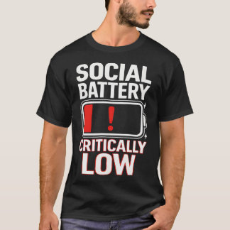 Camiseta Bateria Social Críticamente Baixa Piada Introverti