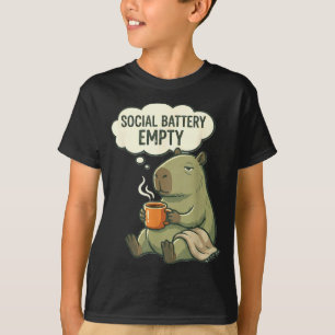 Camiseta Bateria social vazia capivara engraçada café