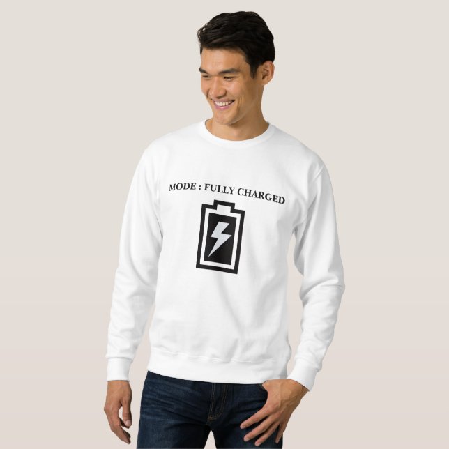 Camiseta Bateria totalmente carregada (Frente Completa)