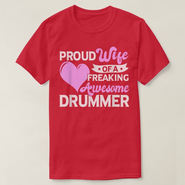 Camiseta Baterias de Drummer Esposa (Frente do Design)