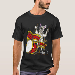 Camiseta Baterista Bulldog Francês Cachorro Percussão Músic