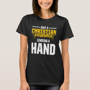 Camiseta Baterista Cristão Igreja Adoração Tocador de Bater