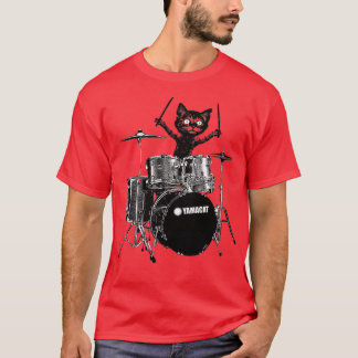 Camiseta Baterista de Gato