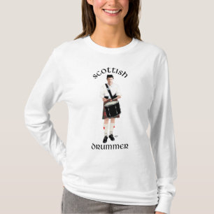 Camiseta Baterista Escocês - Saia Vermelha