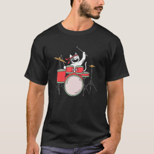Camiseta Baterista Gato