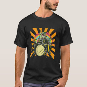 Camiseta Baterista Gato Zumbi Musical