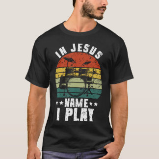 Camiseta Baterista Jesus Bateria Percussão Fé Cristo