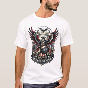 Camiseta Baterista Patriótico Da Música De Liberdade Rock M