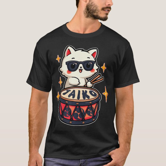 Camiseta Baterista Taiko Kawaii Fofa (Frente)