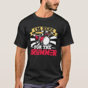 Camiseta Baterista Tambores Música Conjunto de Tambores Ins