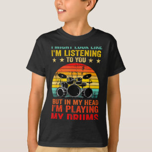 Camiseta Bateristas Engraçados Homens Mulheres Linha de Bat