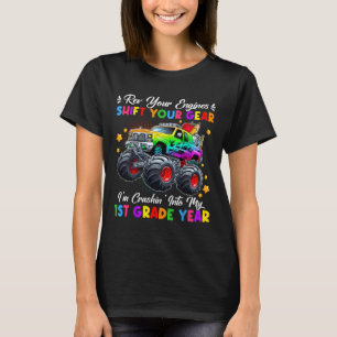 Camiseta Bateu No Meu Caminhão Monstro De 1ª Série Primeiro