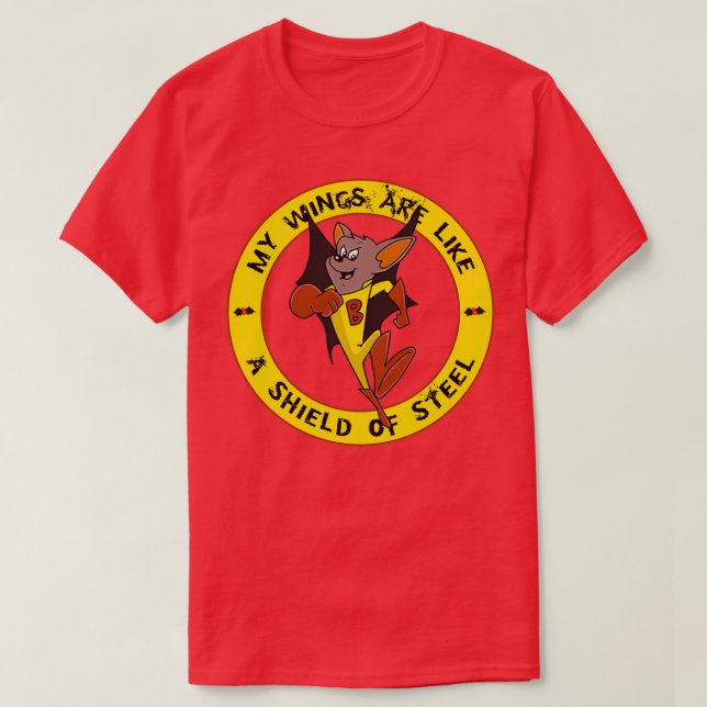 Camiseta Batfink Minhas Asas São Como Um Blindagem de Sl (Frente do Design)