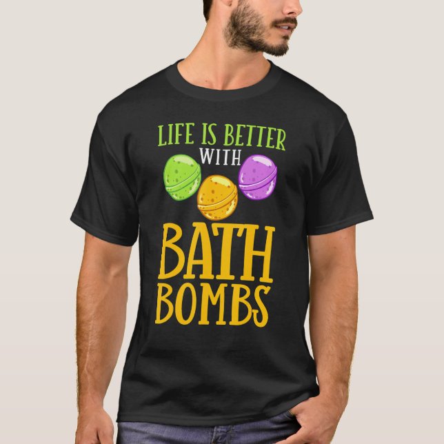 Camiseta Bath Bombas Fazer Bomba-Balão Lavanda (Frente)