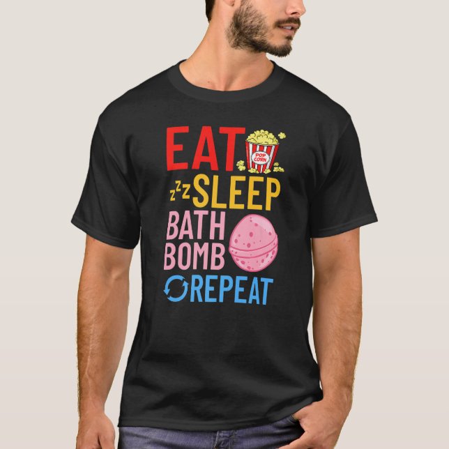 Camiseta Bath Bombas Fazer Bomba-Balneares Lavanda Antes (Frente)