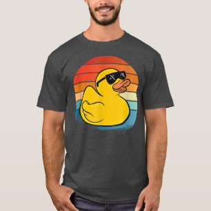 Camiseta Bath Toy Duckie Cute Ducky Óculos de sol Legal Ret