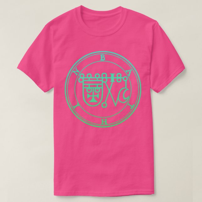 Camiseta Bathin Sigil conhece as virtudes do Formando verde (Frente do Design)