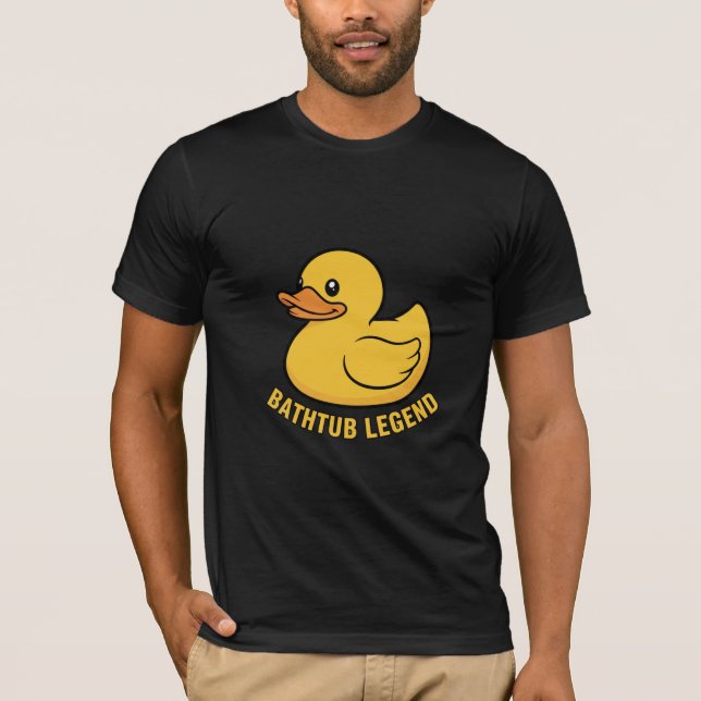 Camiseta Bathtub Legend – Minimalist Rubber Duck Streetwear (Frente)