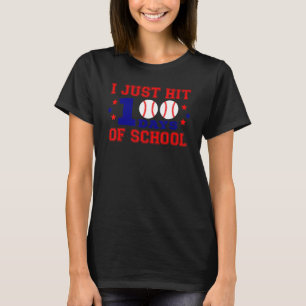 Camiseta Bati 100 Dias Com Baseball 100º Dia Da Escola