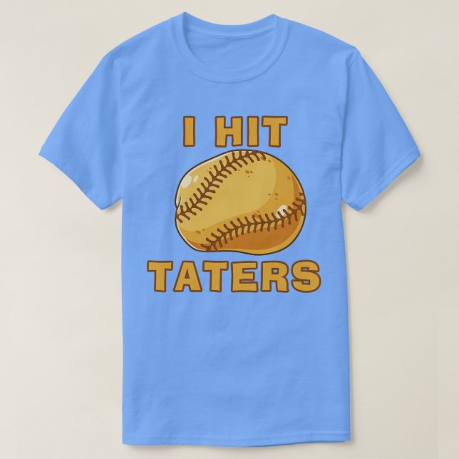Camiseta BATI TATERS Engraçado Baseball Softball Dinger Hit (Frente do Design)