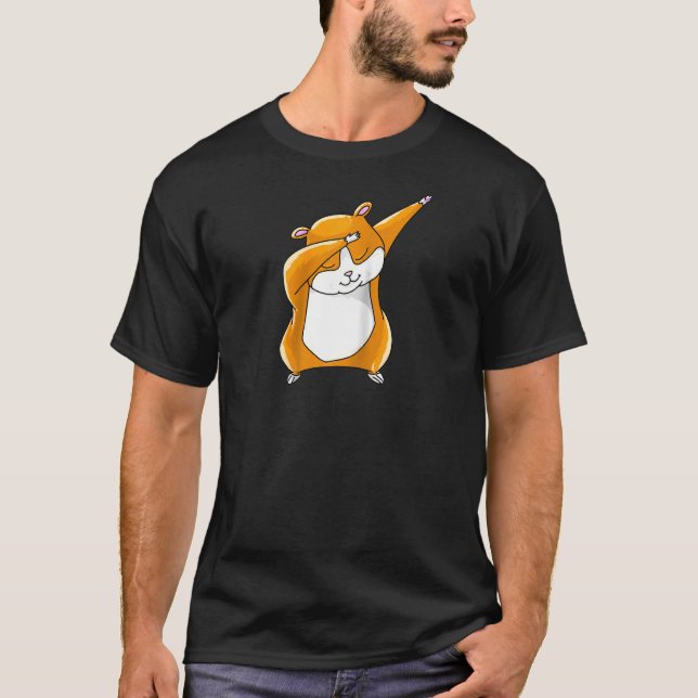 Camiseta Batida Batida Engraçada De Hamster Famoso Dança De (Frente)