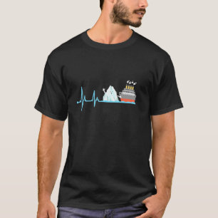 Camiseta Batida Cardíaca do Titanic Funny Iceberg Cruzeiro
