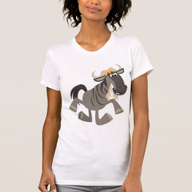 Camiseta Batida de Cartoon Bonita Dançando Vestidas Selvage (Frente)
