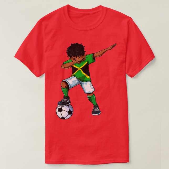 Camiseta Batida de Futebol Jamaica - Golpe jamaicano (Frente do Design)