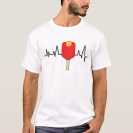 Camiseta Batida do Coração - Ping Pong - Bola e Raquete