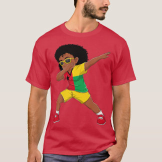 Camiseta Batida Menina Guiné-Bissau Bandeira Crianças Dança