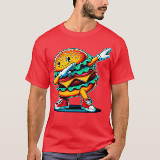 Camiseta Batido Dançando Burger Funny Hamburger Comida Food