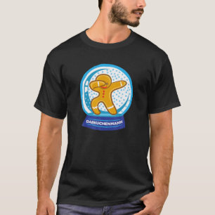 Camiseta Batido Gingerpão-doce Engraçado Neve Globe Christm