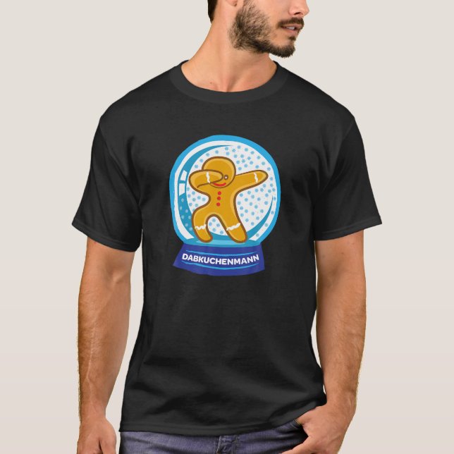 Camiseta Batido Gingerpão-doce Engraçado Neve Globe Christm (Frente)