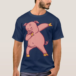 Camiseta Batido Porco Porquinho Porquinho Dançando Cute Ani
