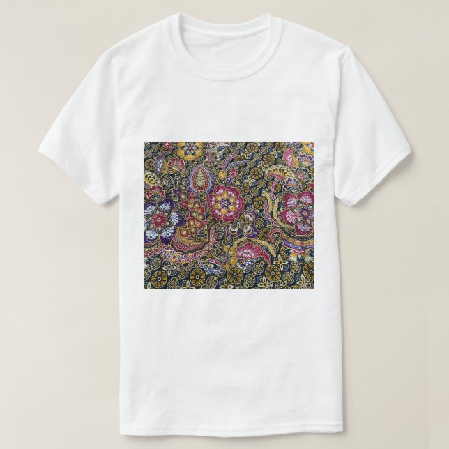 Camiseta Batik Cambodian Sarong (Frente do Design)